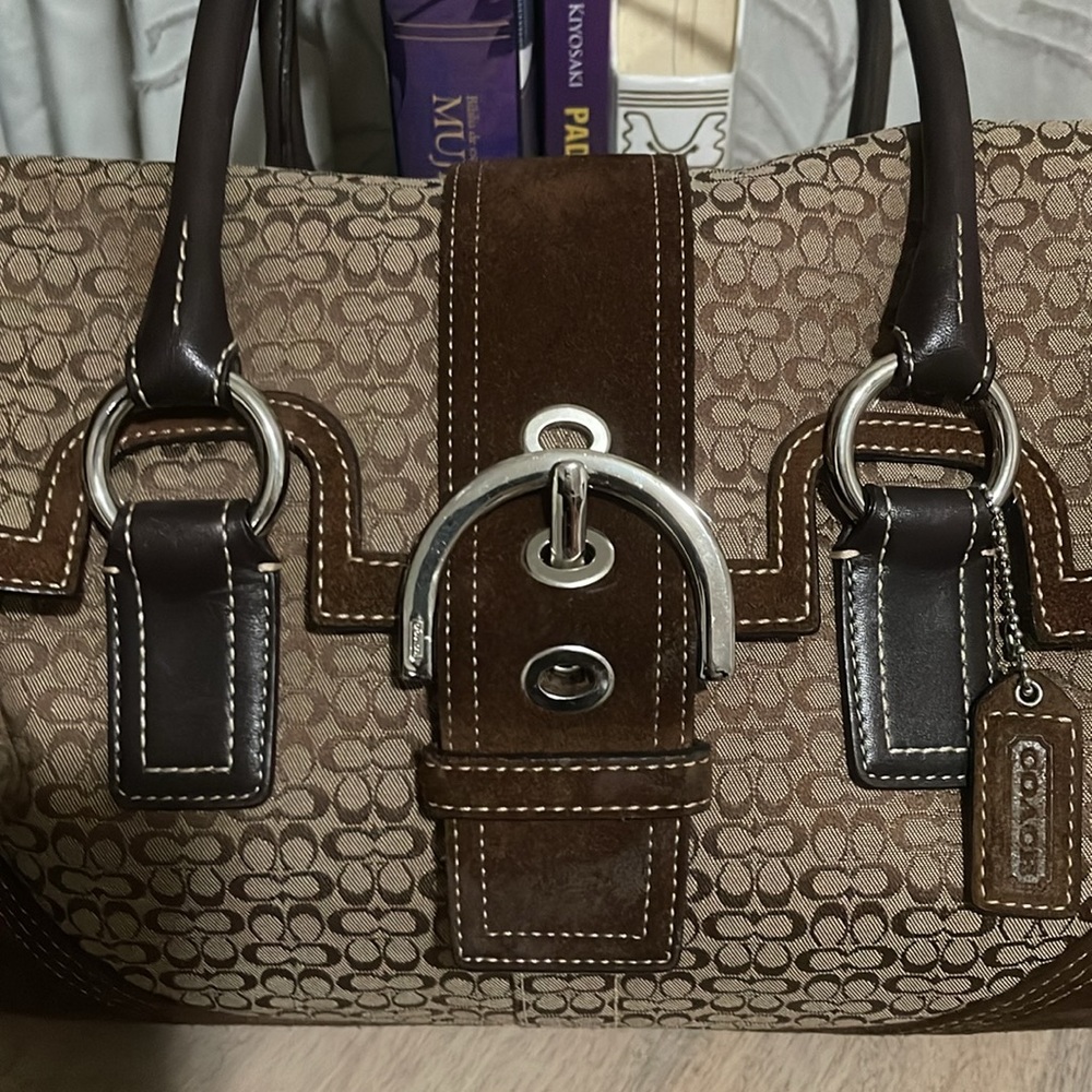 Coach Brown and Tan SoHo Shoulder Bag - Picture 11 of 11